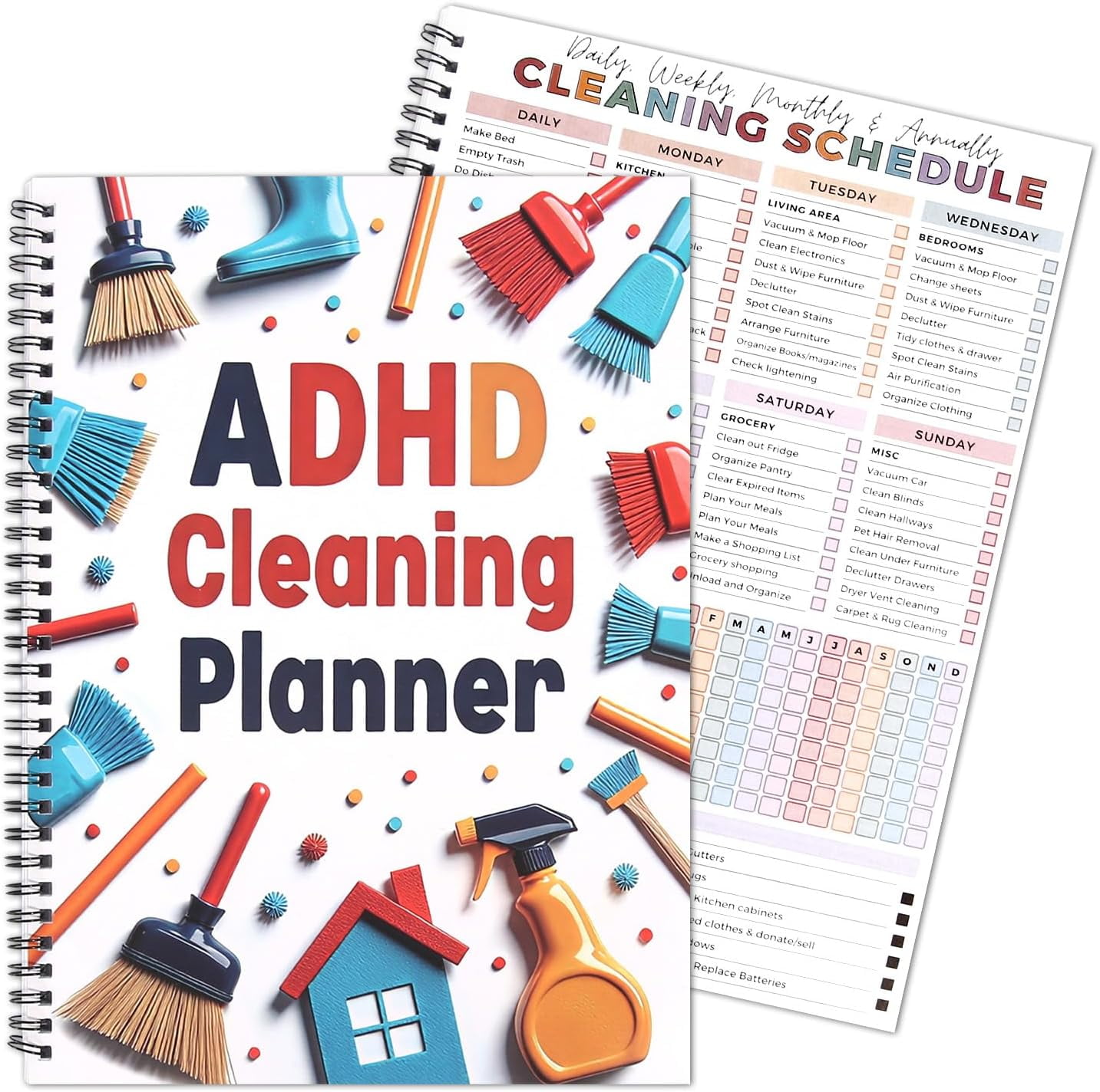 Adhd Cleaning Planner for Adults and Teens Adhd Cleaning and Organizing ...