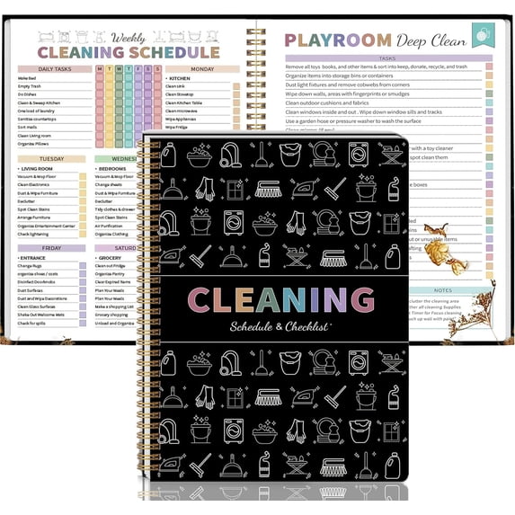Adhd Cleaning Planner for Adults Women, Cleaning Schedule and Checklist Organizer, Household Cleaning Planner with Daily/Weekly/Monthly Task, for Home, Family Cleaning Tasks, DIY Home Improvement