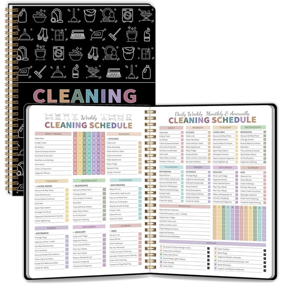 Adhd Cleaning Planner, Cleaning Plan Schedule & Checklist Organizer Planner, Daily Weekly Monthly Household Editable Template for DIY Home Improvement Book, Family Task, Bathroom Kitchen Bedroom
