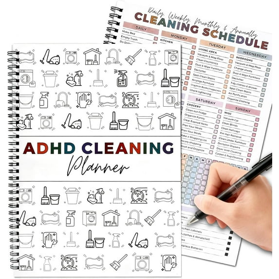 Adhd Cleaning Planner, Customizable Daily, Weekly, Monthly Home ...