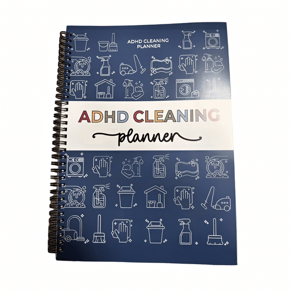 Adhd Cleaning Planner, Durable Plastic Covers, Twin-Wire Binding, 2 High-Gloss Pages, Thick100gsminner Pages, 8.5x11.2 inch