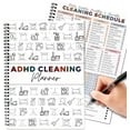 thumbnail image 1 of Adhd Cleaning Planner - Reusable Adhd Cleaning and Organizing Planners Adhd Cleaning Planners for Adults Women Tidy Minds Planner Bundle Cleaning Schedule and Checklist Daily Weekly Monthly, 1 of 8