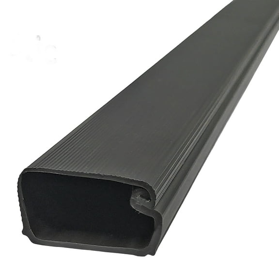 3/4" Adhesive Backed Locking Channel Cord Concealer & Wire Hider Raceway - Size: 0.75"W x 0.5"H - Black - Stick Length: 46 Inches - 1 Piece