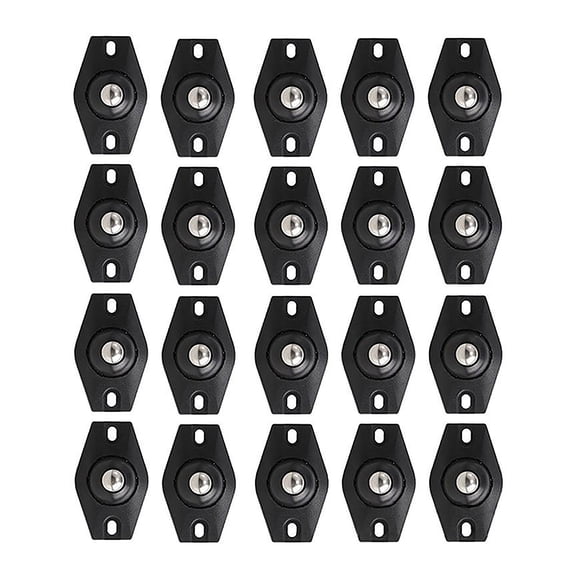 Adhesive Ball Transfer Caster Wheels 20 Pack No Drill Universal Swivel Roller Set for Furniture Cabinet Drawer Shelf Storage Box