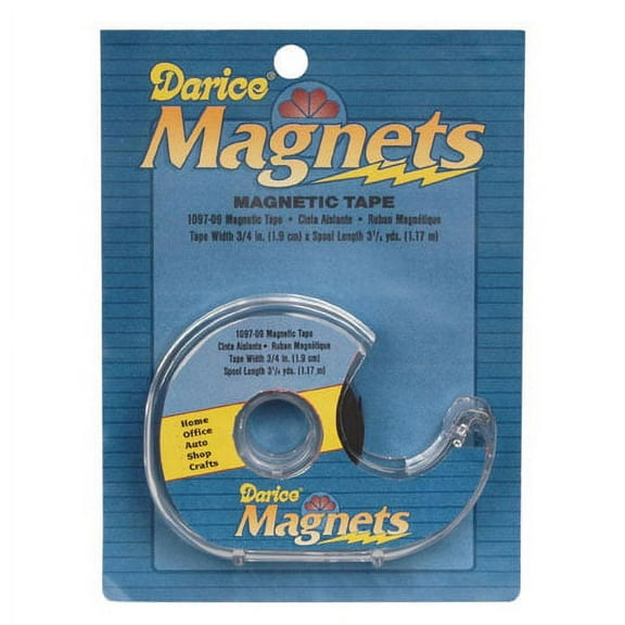 Adhesive Black Magnetic Tape: Black, .75 inches x 3.25 yards