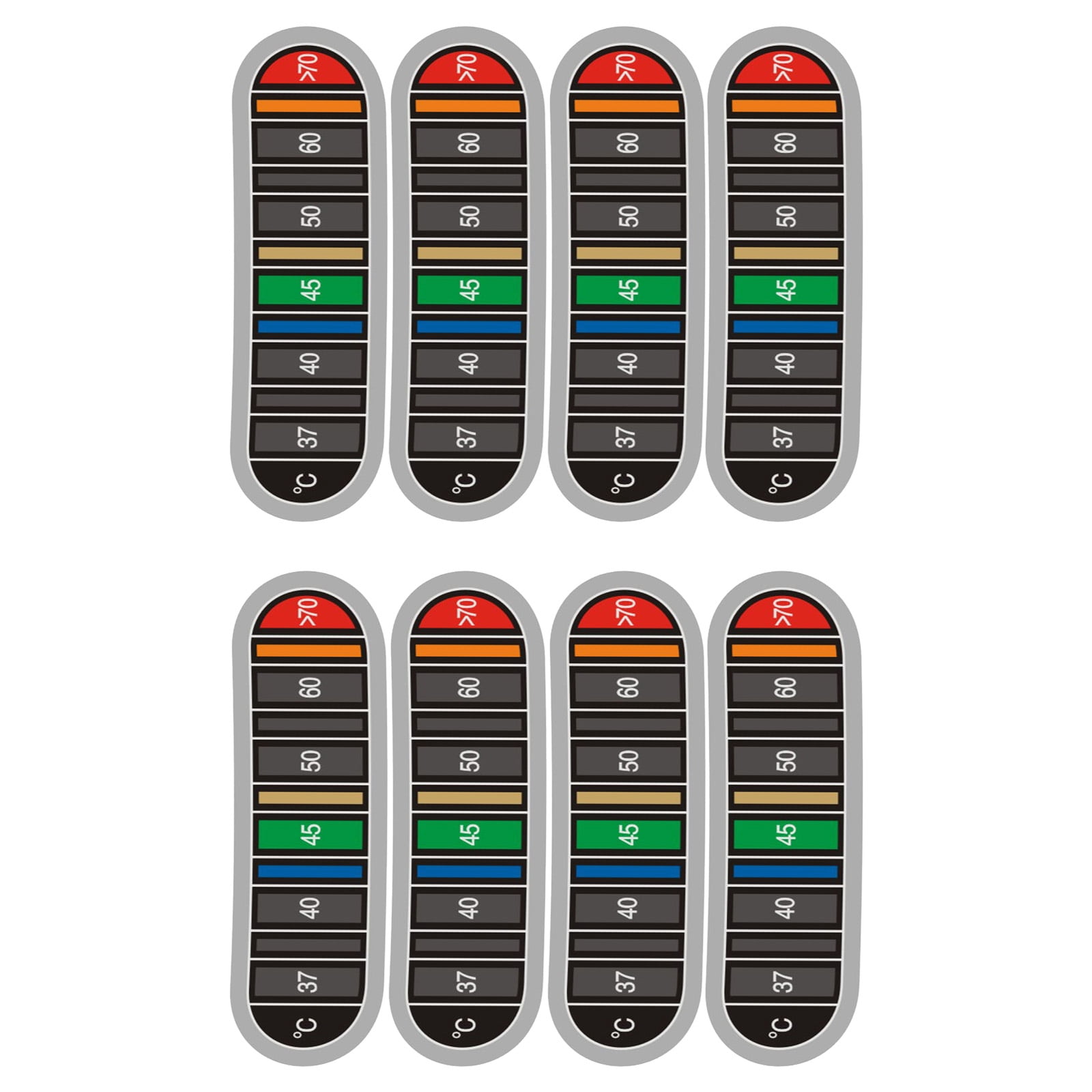 Temperature Monitor Sticker Adhesive Bottle Thermometers Strips Displays Temperature in Degrees ...