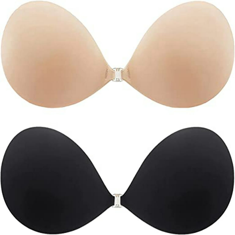 Bk Women's Silicone Bra Pad Backless Invisible Strapless Push up