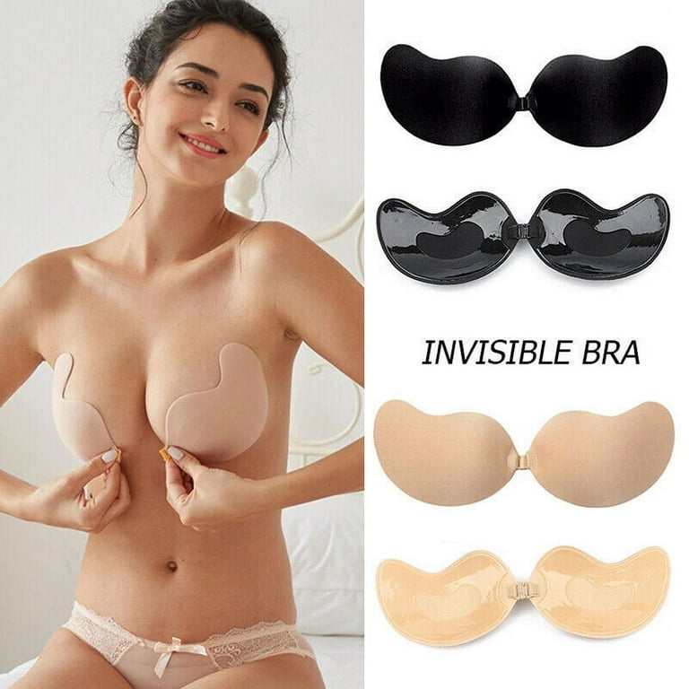 Adhesive Bra, Push up Strapless Self Adhesive Bra, Invisible Silicone Bra  for Backless Dress 