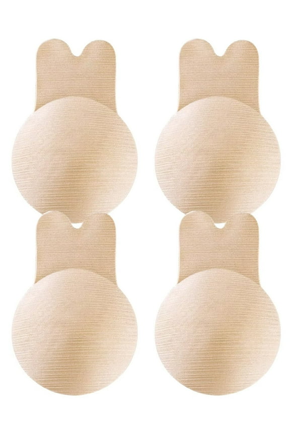 Adhesive Bra Sticky Bra 2 Pair Push Up Sticky Boobs for Women Invisible Silicone Bras for Backless Strapless Dress