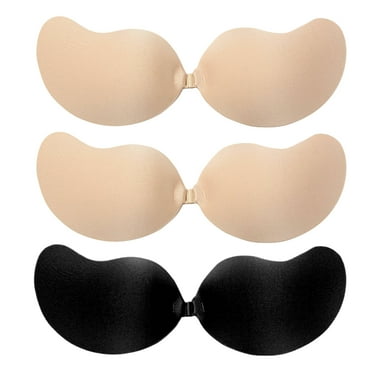 Adhesive Bra Strapless Push up Silicone Sticky Invisible Bra for Backless Dress with Nipple Covers