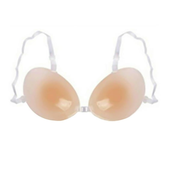 Adhesive Bra Strapless Sticky Invisible Push up Silicone Bra for Backless Dress with Invisible Strap Size A-D Up