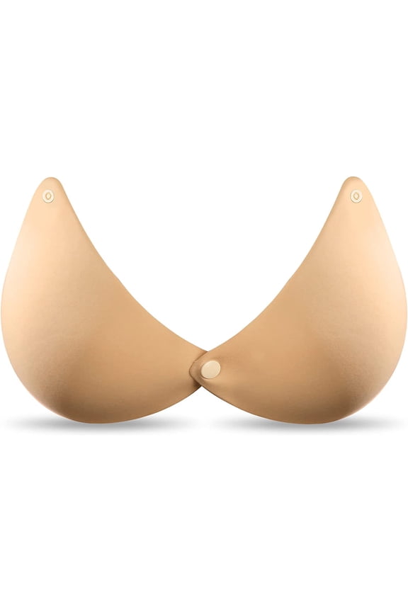 Adhesive Bras for Women, Backless Strapless Sticky Bra Push Up with Invisible Lift and Rotatable Design for Boobs Beige