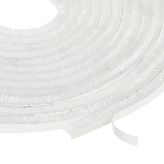 Adhesive Brush Seal Weather Stripping 1/4" x 1/4" x 36ft for Sliding Sash Door Window Wardrobe Seal, White