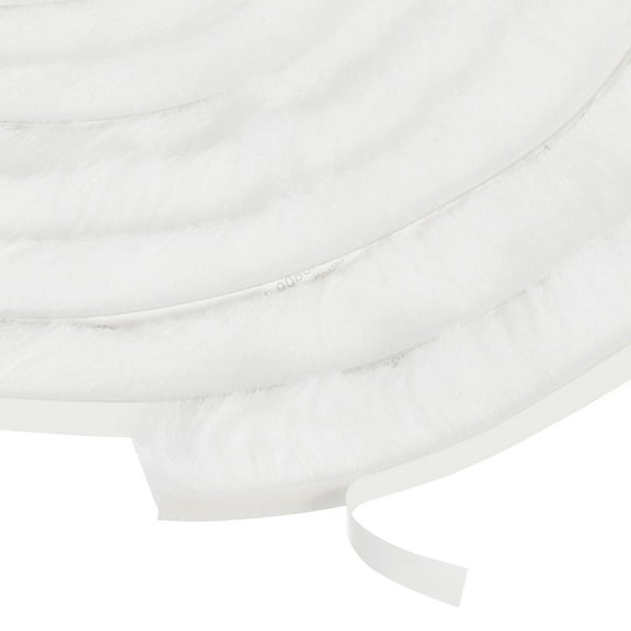 Uxcell Adhesive Brush Seal Weather Stripping 7/8" x 3/8" x 16.4ft for Sliding Sash Door Window Wardrobe Seal White