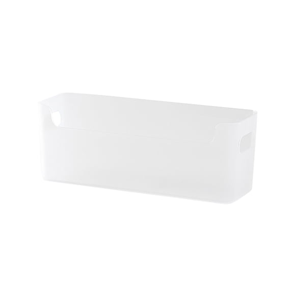 Adhesive Cabinet Door Organizer Storage Box No Drill Space Saving Storage Container for Kitchen Bathroom Bedroom and Office Organization(White,S)