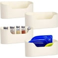 thumbnail image 1 of Adhesive Cabinet Door Organizer, Wall Mounted Lid Organizer for Food Storage, GIXUSIL No Driiling Wall Organizer Door Rack Holder for Sink Pantry RV Kitchen Closet Bathroom, 4 Pcs, 1 of 7