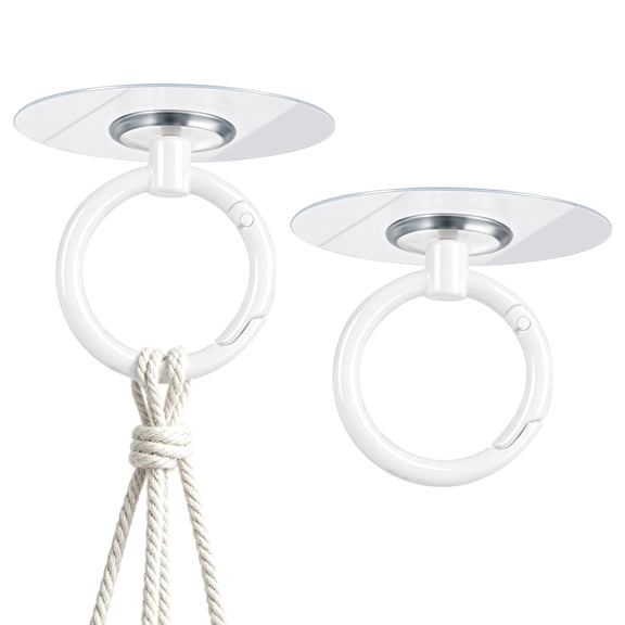 Adhesive Ceiling Hooks 4 Pack Super Heavy Duty Stick on Hooks for Hanging Plants Lights