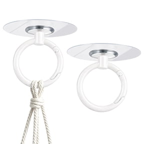 Adhesive Ceiling Hooks 4 Pack Super Heavy Duty Stick on Hooks for Hanging Plants Lights
