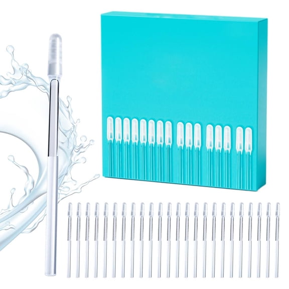 Adhesive Cleaning Swabs Set – 24PCS Reusable Soft Tip Cleaning Sticks with Dust Cover Packaging for Daily Hygiene and Detail Cleaning, Compact Design