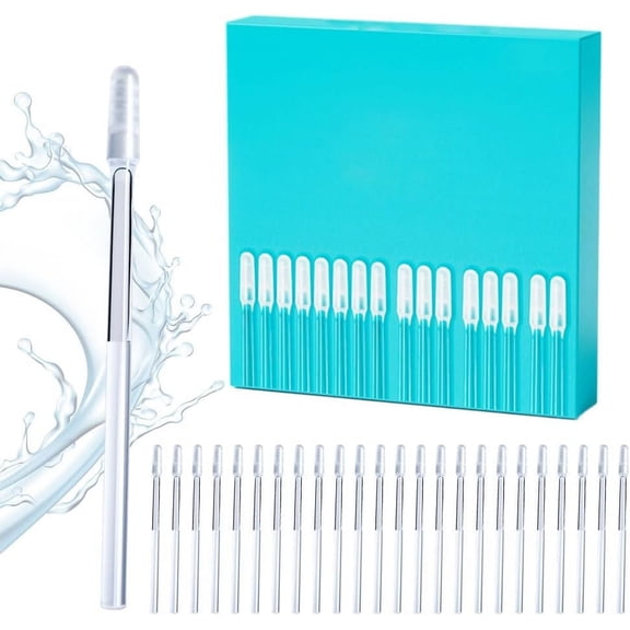 Adhesive Cleaning Swabs Set – 24PCS Reusable Soft Tip Cleaning Sticks with Dust Cover Packaging for Daily Hygiene and Detail Cleaning, Compact Design