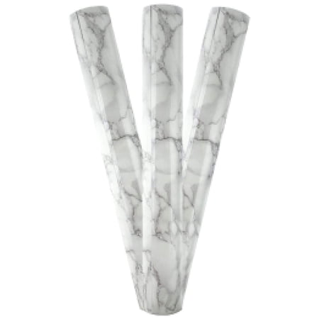 Adhesive Craft Vinyl Roll | Marble, Bamboo, Wood Grain | Various Sizes & Designs (White