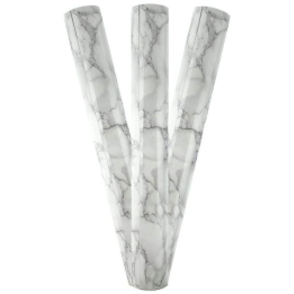 Adhesive Craft Vinyl Roll | Marble, Bamboo, Wood Grain | Various Sizes & Designs (White