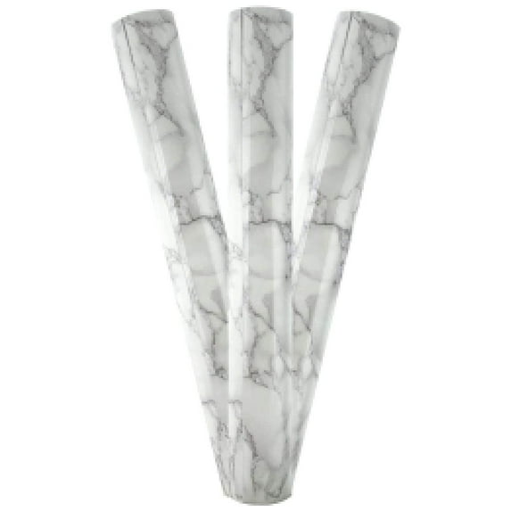 Adhesive Craft Vinyl Roll | Marble, Bamboo, Wood Grain | Various Sizes & Designs (White