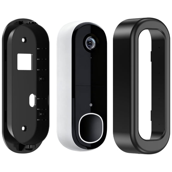 Adhesive Doorbell Camera Mount for Arlo Video Doorbell 2K (2nd Gen), Weatherproof Protection for Arlo Doorbell Camera (Black)