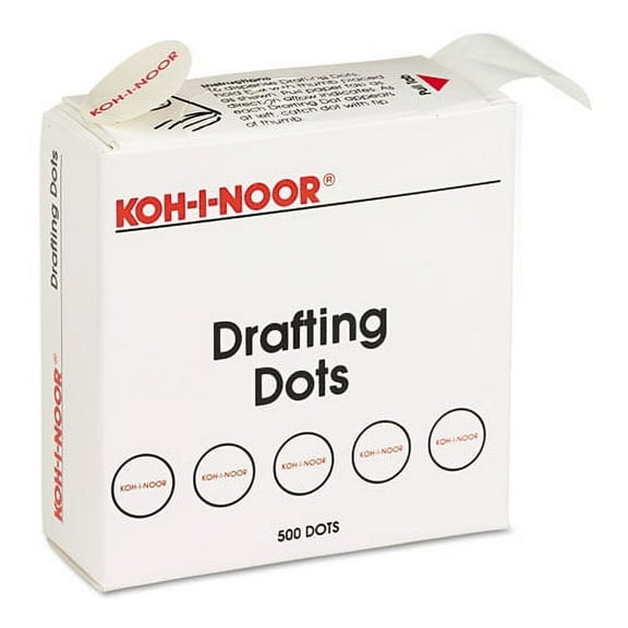 Adhesive Drafting Dots, 0.88" Dia, Dries Clear, 500/box | Bundle of 2 Rolls