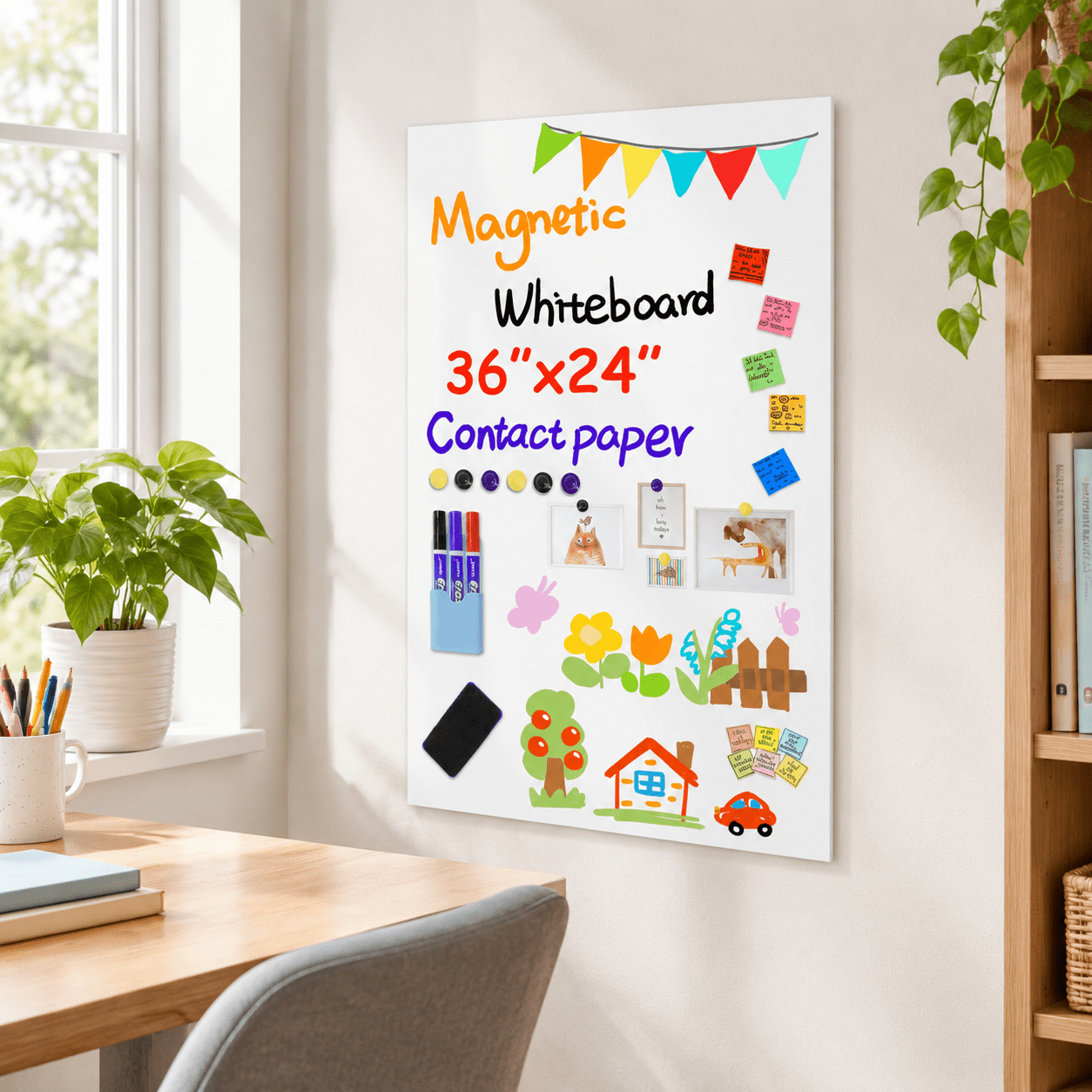 Adhesive Dry Erase Whiteboard Contact Paper 36
