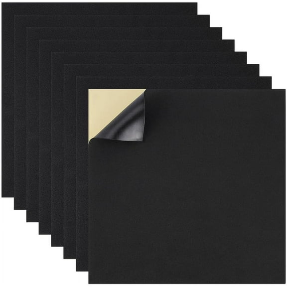 Adhesive EVA Foam Craft Sheets Square Black 300x300x3mm DIY