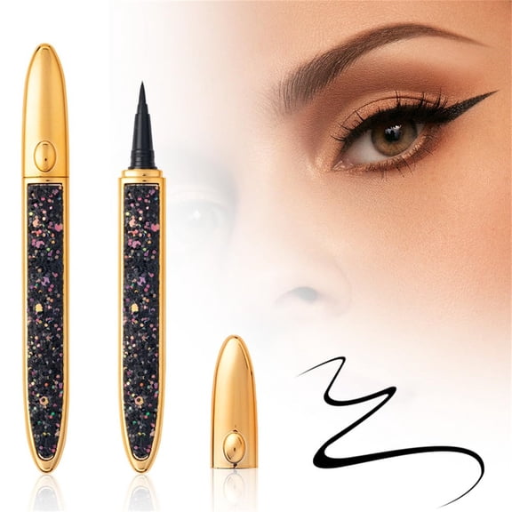 Adhesive Eyeliner Eyelash Glue Pen 2 in 1 Lash Glue Eyeliner Pencil Diamond Design Smooth Application Makeup Tool for False Lashes Daily Eye Makeup Long Wear
