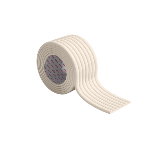 Adhesive Foam Padding Edge Guard with Self-Adhesive Backing, 3.15 Inch Wide, 6.56 Ft Long, Beige, for Proofing, Bumper Strip
