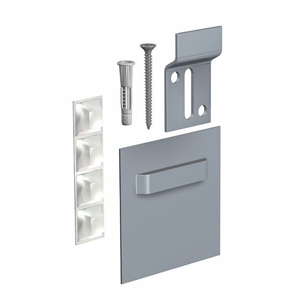 Adhesive Hanging Plate Kit by Studio Decor – Self-Adhesive Wall Mount for Mirrors - Glass - or Aluminum Panels - Hidden Mount Design - 6 Sets