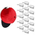 thumbnail image 1 of Adhesive Hat Hooks for Wall (16-Pack) - Minimalist Hat Rack Design, No Drilling, Strong Hold Hat Hangers -  White, 1 of 8