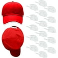 thumbnail image 1 of Adhesive Hat Rack (16-Pack), Strong Hold Hooks for Baseball Caps, Minimalist Wall Display Rack (White), 1 of 7