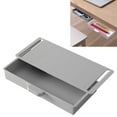 thumbnail image 1 of Adhesive Hidden Under Desk Storage Drawer Plastic Under Table Drawer Organizer Multi-Use Hidden Desk Drawer for Kitchen Counter Small Item Storage Gray 9.25x4.13x1.38 Inch (1Pcs), 1 of 9