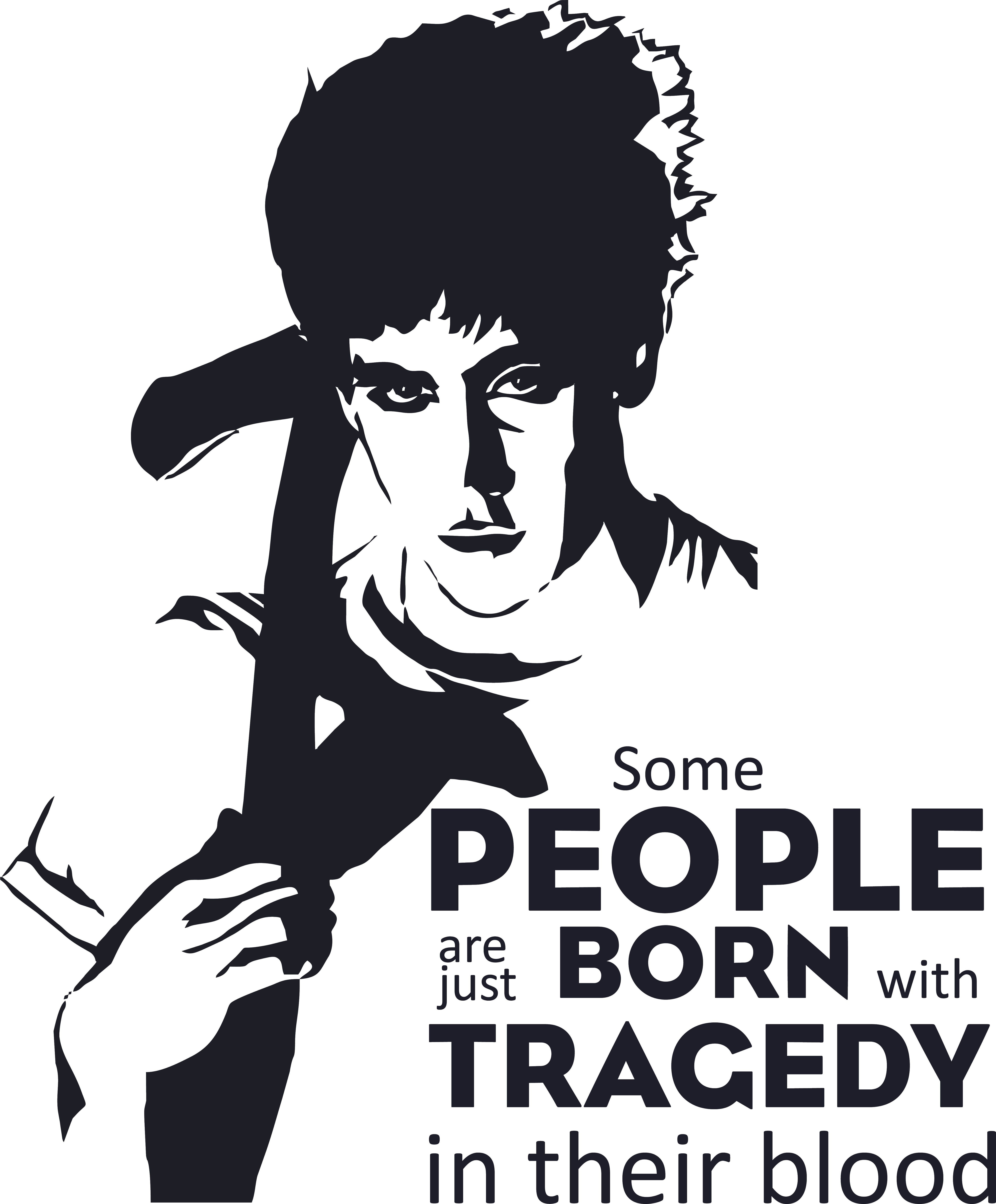 Adhesive Home Decor Donnie Darko Sci-Fi Movie Wall Art Decal Quotes Sticker  - Some People Are Just Born With Tragedy In Their Blood | 20\, image size:5484x6631