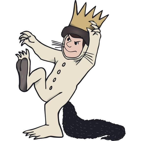 Adhesive Home Decor Max The King Wall Art Decal - 20 Inches x 22 Inches Removable Multi-colored Vinyl Fantasy Film Where The Wild Things Are Character Kids Bedroom Living Room Wall Decoration Sticker