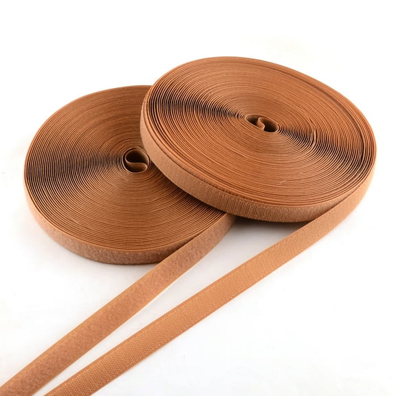 Adhesive Hook and Loop Tapes Magic Taps with 50% Nylon and 50% Polyester Sienna 25mm DIY