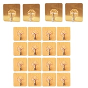 Adhesive Hooks 20 Pack, Zcool Home Heavy Duty 33 lbs 304 Stainless Steel Self Waterproof Sticky Hooks for Bathroom, Kitchen, Glass Door