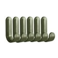 thumbnail image 1 of Adhesive Hooks, Heavy Duty Utility Wall Key for Decorative Holder Rack Self Towels, Hats, Shower, Kitchen, Living Room, Office (6 Pcs/Green) 0.66x2.36", 1 of 7