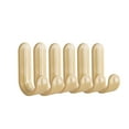 thumbnail image 1 of Adhesive Hooks, Heavy Duty Utility Wall Key for Decorative Holder Rack Self Towels, Hats, Shower, Kitchen, Living Room, Office (6 Pcs/Yellow) 0.66x2.36", 1 of 6