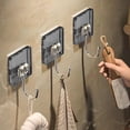 thumbnail image 1 of Adhesive Hooks No Drill Wall Hooks, Heavy Duty Stainless Steel Rotating Coat Hook for Bathroom Bedroom Kitchen Towel, 1 of 6