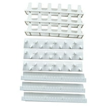 Adhesive Hooks, Wall Hangers Without Nails, 1 Pack Adhesive Wall Hooks Heavy Duty, Damage Free Utility Hooks for Bathroom Decor, Office Decor, Home and Kitchen 9 in 1,White (White)