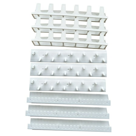 Adhesive Hooks, Wall Hangers Without Nails, 1 Pack Adhesive Wall Hooks Heavy Duty, Damage Free Utility Hooks for Bathroom Decor, Office Decor, Home and Kitchen 9 in 1,White (White)