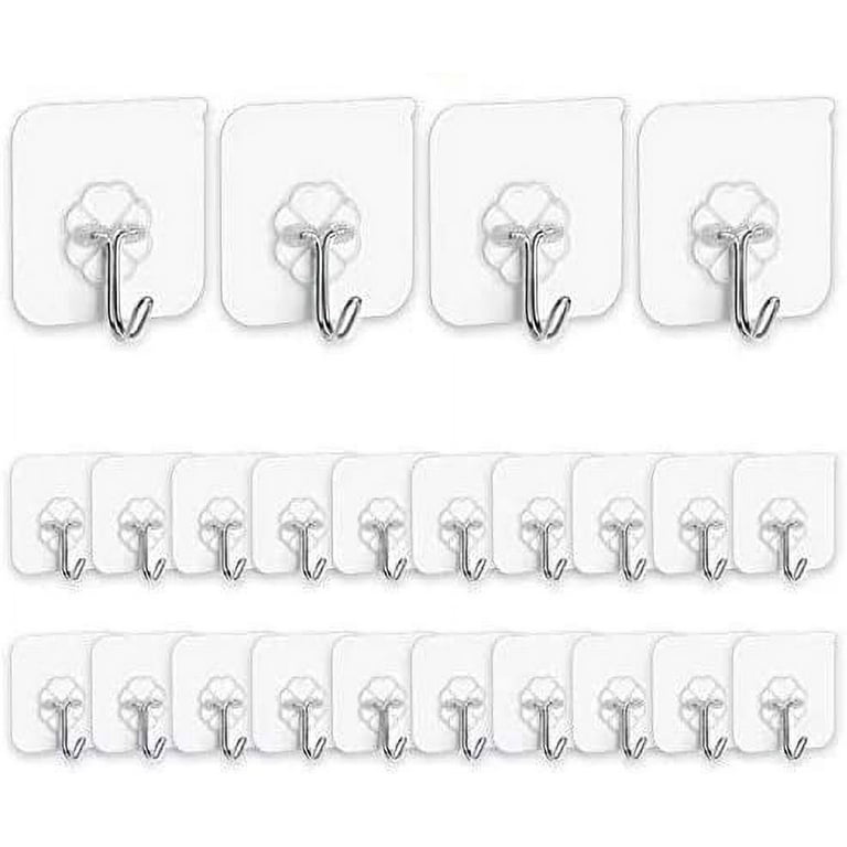 Adhesive Hooks 12-Pack, Utility Hooks Heavy Duty Wall Hooks