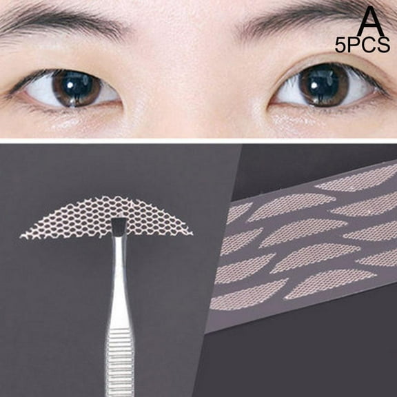 Adhesive Invisible lace Double Eyelid Patch Eye Sticker UK Makeup Kit O7P8