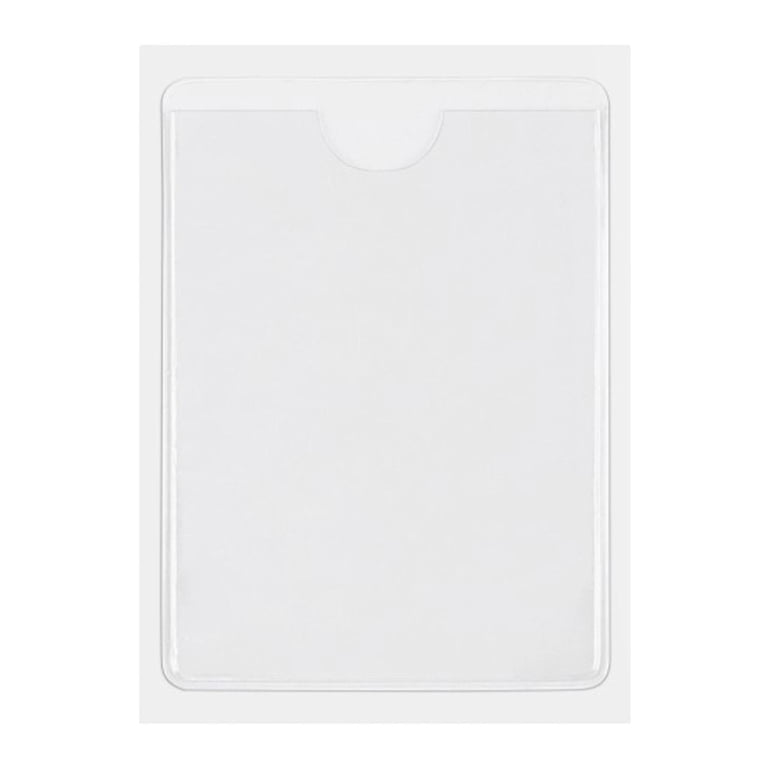 index card plastic sleeves XFasten Pocket Holder | 3" x 5" 50-Pack sticker collections Pocket Label Sleeves,Adhesive Label Holder,Index