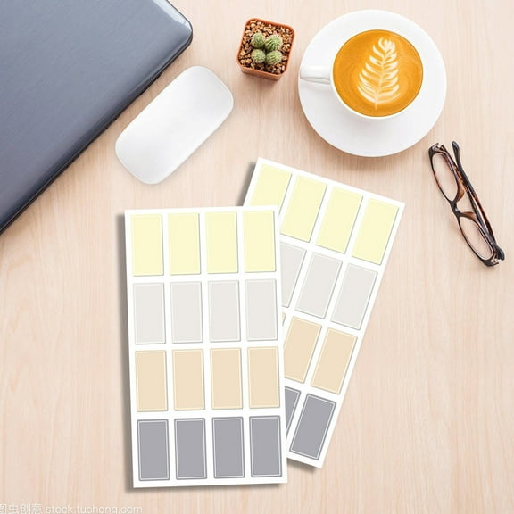 Adhesive Label Stickers 10 Pack - Waterproof Reusable Name Labels for Home Organization - Self-Adhesive Synthetic Paper Notes for Marking Containers Cosmetics Switches Office Supplies